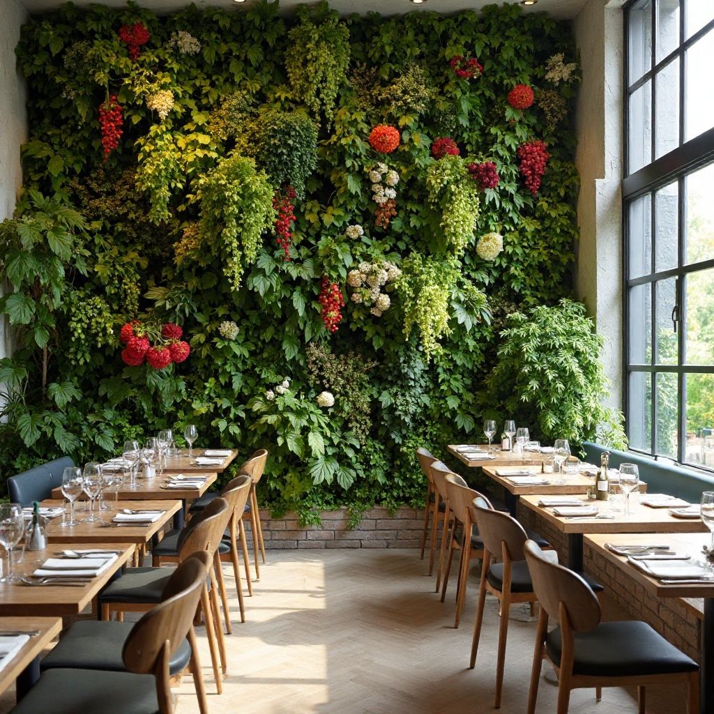 Instalație verde pentru restaurant eco-friendly